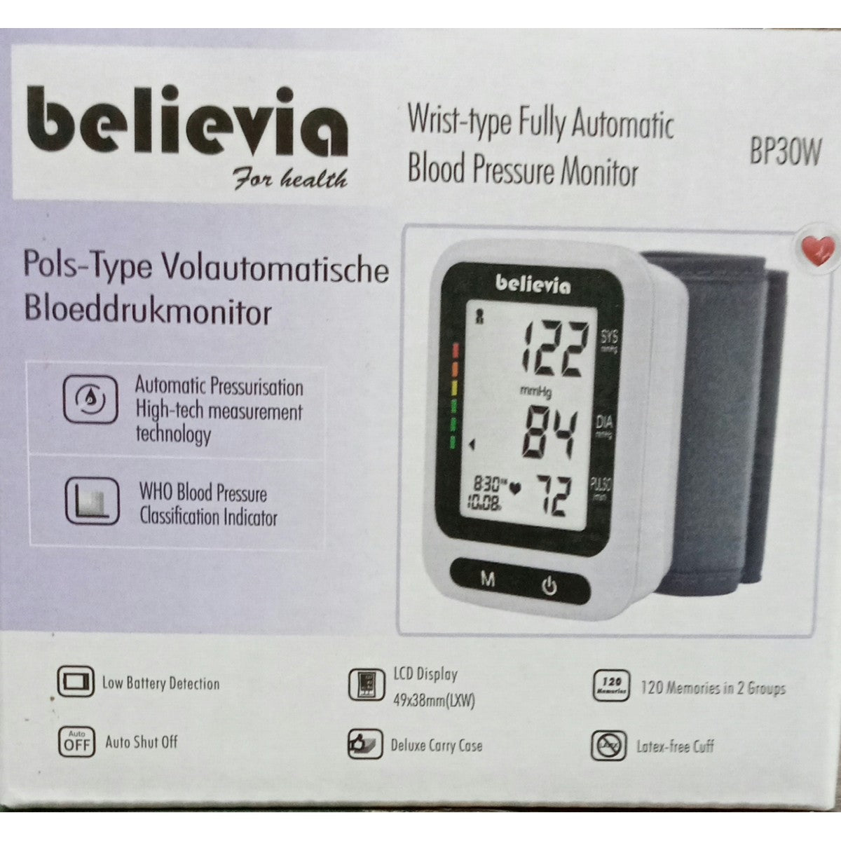 BELIEVIA WRIST TYPE BP 30 W