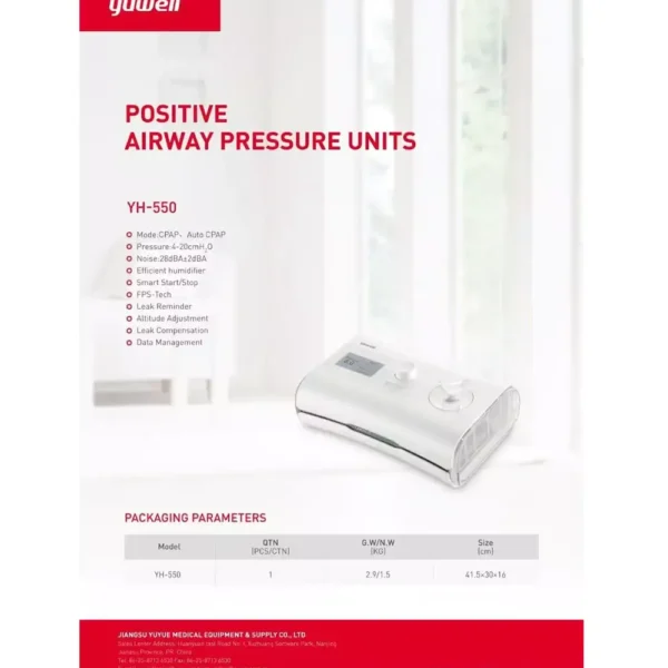 Auto CPAP Machine YH 550 YUWELL - Image 2